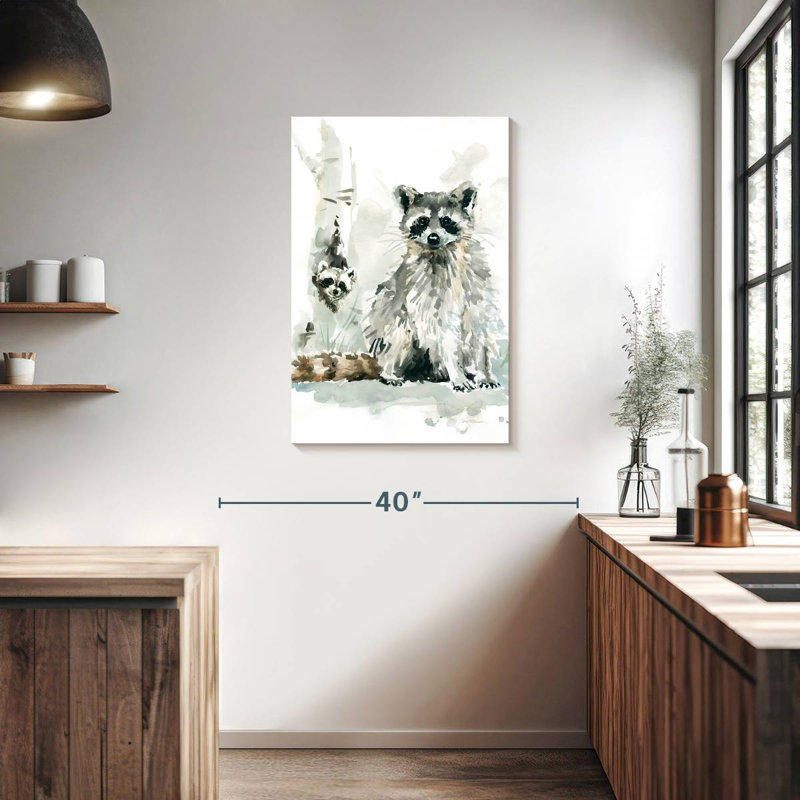 Brampt Raccoon And Baby, 36" H x 24" W