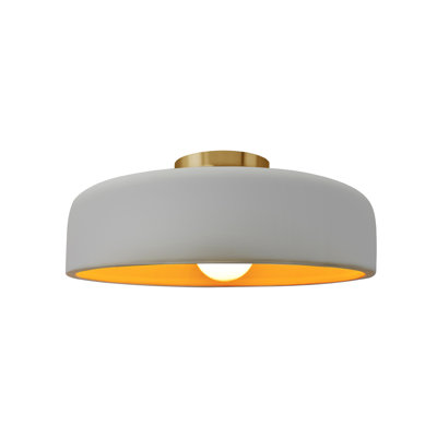 Radiance Ceramic Semi Flush Mount - Replaceable Bulb