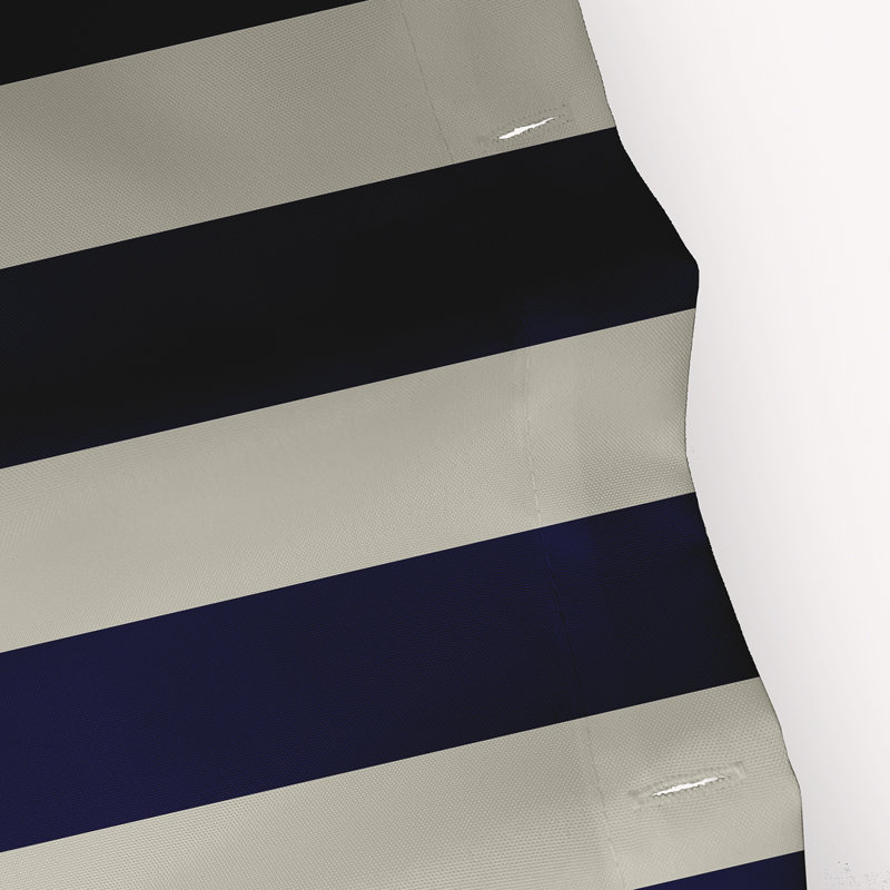 Striped Shower Curtain, Oatmeal/Spring Navy