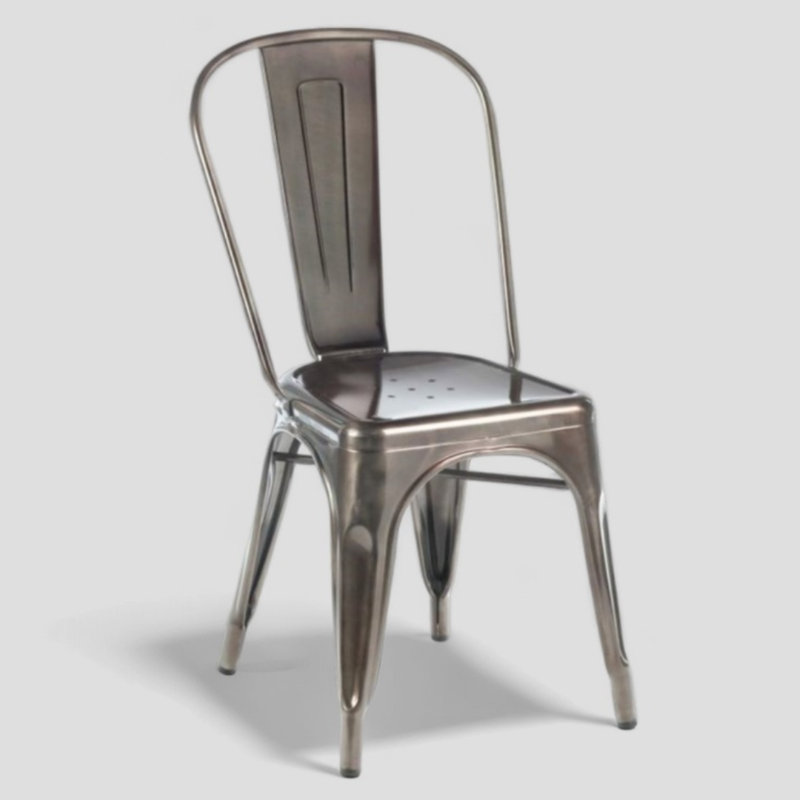 Chaise sans accoudoirs en métal Arquette, 2
