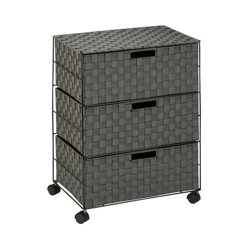 Camptown 3 Drawer Storage Drawer, Gray