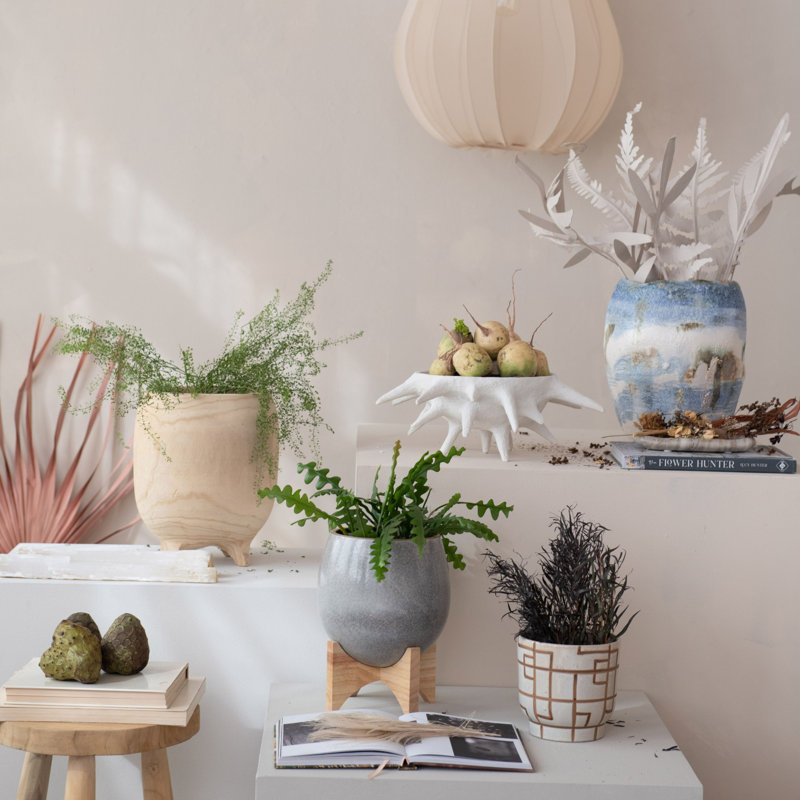 Stoneware Floor Vase