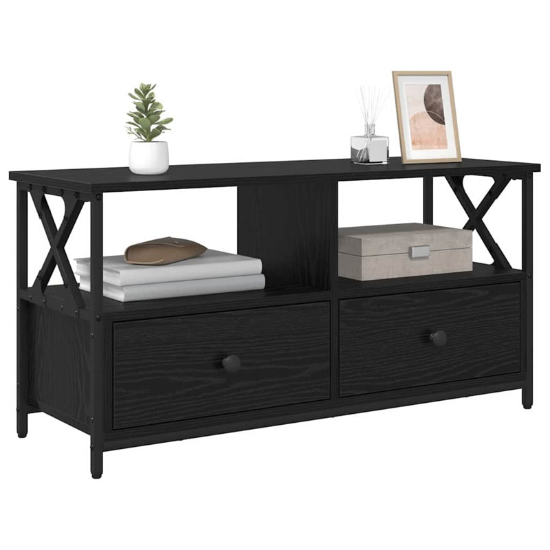 Unfinished TV Stand for TVs up to 40", Black Oak