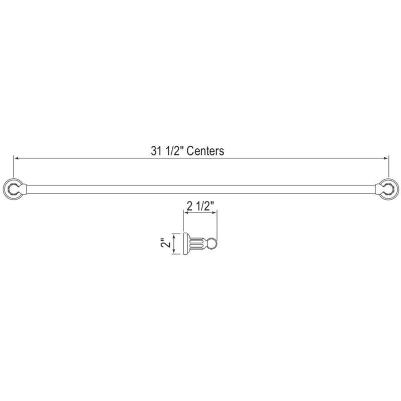 Edwardian™ 32" Towel Bar, Polished Chrome