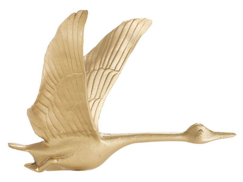 30" Full-Bodied Goose Weathervane, Gold Bronze