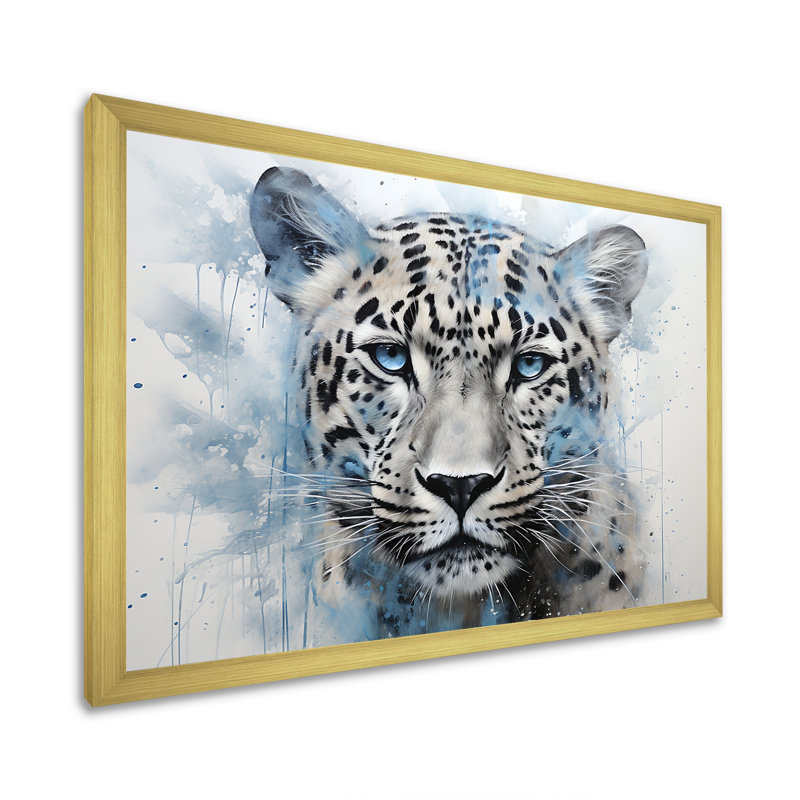 «Cheetah S Stare Dominance I», reproduction sur toile, H 30 po x l 40 po x P 1,5 po, Cadre doré simple