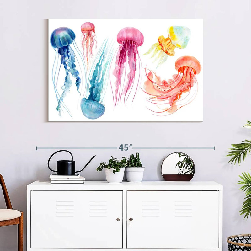 Brampt Dreamy Jellyfish, 26" H x 39" W