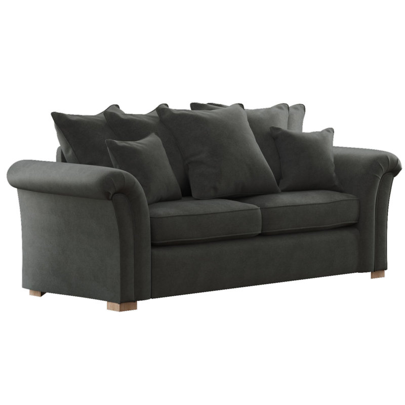 Castleacre Three Seater, Scatter Back, Steel