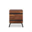 Table d'appoint en noyer et finition noire