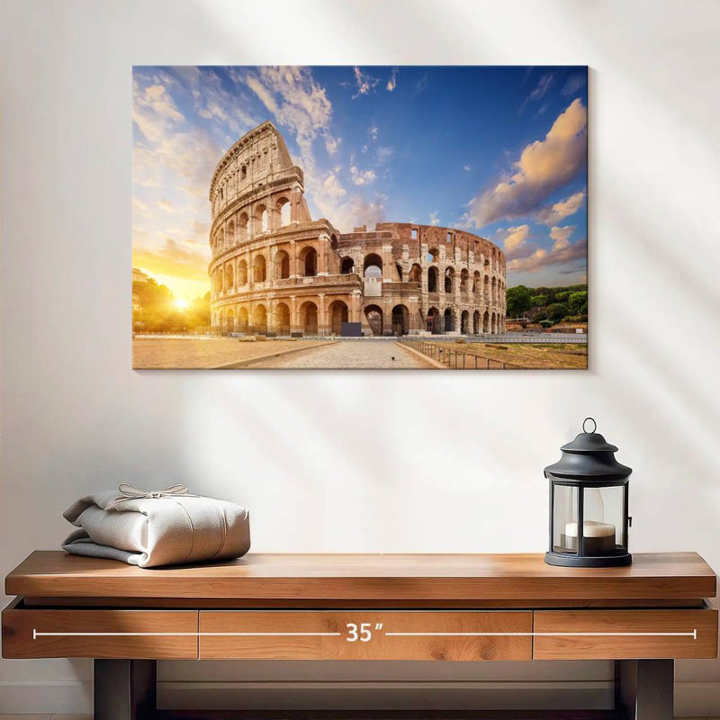 Ravi le Colosseo romain, H 16 po x l 24 po