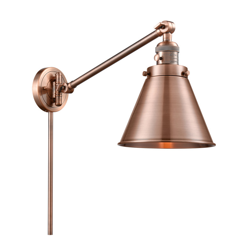 Lampe pivotante à 1 lumière à intensité variable Donovan, DEL, Cuivre antique