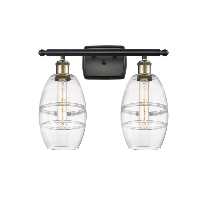 Bettylou 2 - Light Dimmable Vanity Light, Clear, Black Antique Brass
