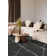 Tapis en polyester recyclé noir et ivoire Nube Rimini