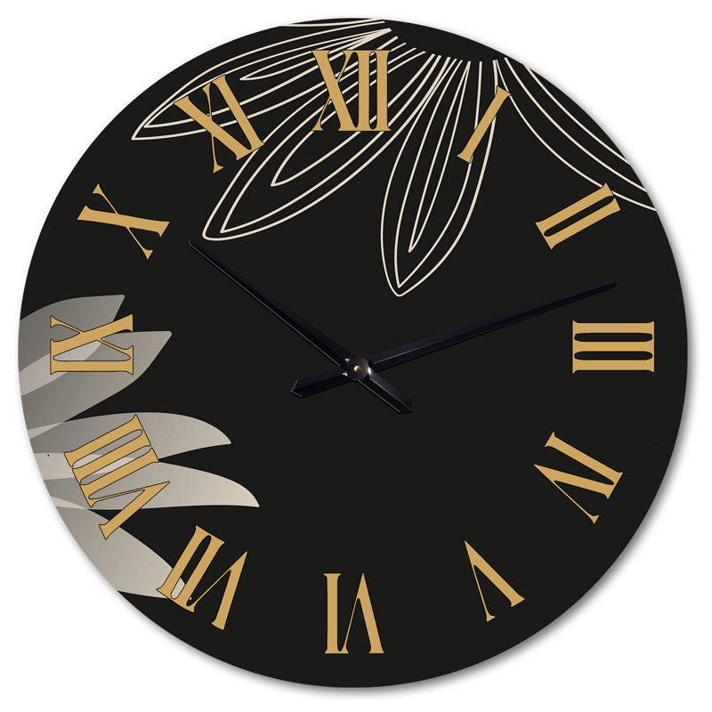 Horloge murale noire Minimalis, Très grand