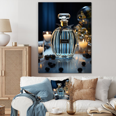 Lezanne Fashion Blue Perfume Delight III, reproduction d'art sur toile