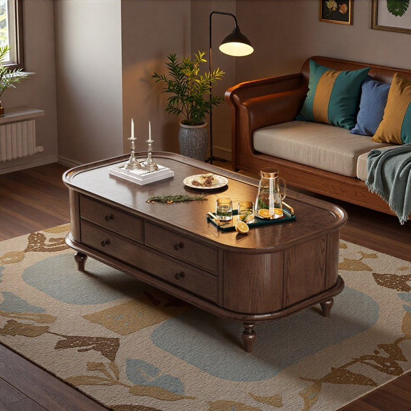 Table basse American Country, Marron foncé