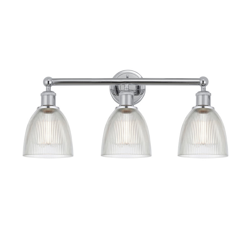 Éclairage de salle de bain 3 lumières à intensité variable Steveson, Transparent