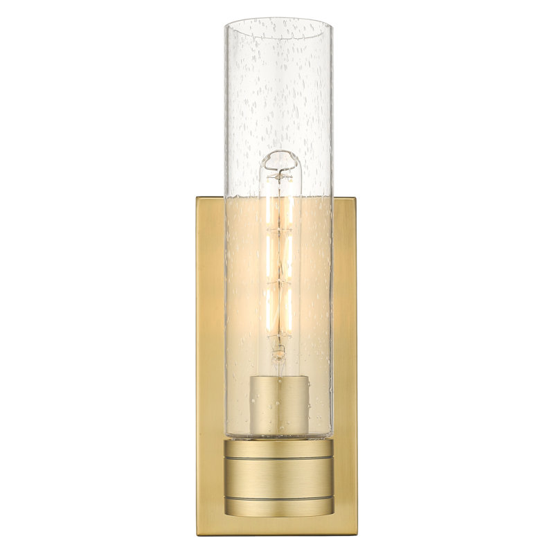 Ballston - Jaxson - 1 Light 5" Sconce with 11"H Shade, Brushed Brass, Light Smoke
