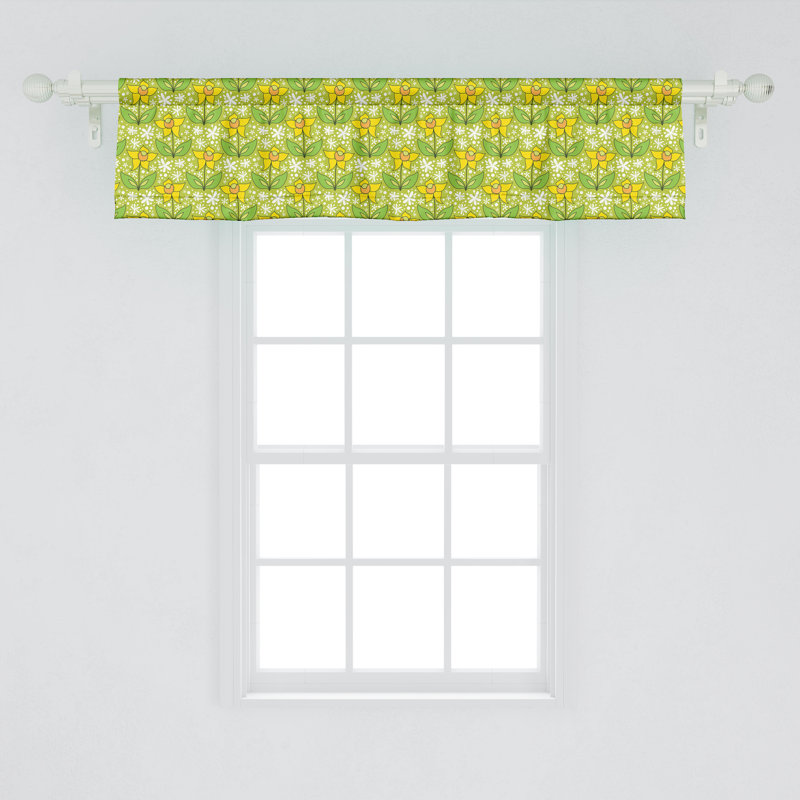 Ensemble de 2 cantonnières florales Ambesonne, L 54 po x L 12 po