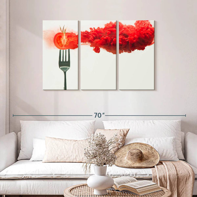 Yarlin Disintegrated Tomato, 28" H x 45" W