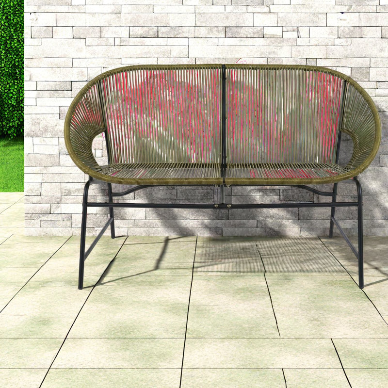 Spacious Patio Sofas, Pe Rattan Iron Frame, Modern Rustic Porch