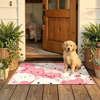  Tapis d'intérieur antidérapant pour porte d'extérieur 20 po x 32 po Sleepy