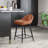 Hallam Upholstered Counter Stool with Metal Frame-268777459