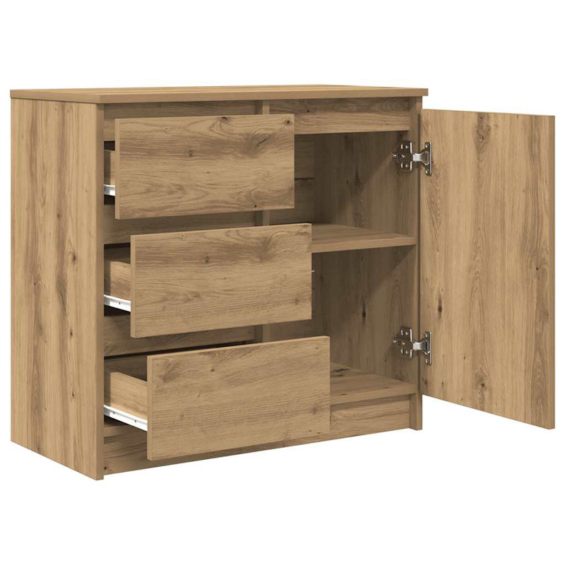 Sideboard With Drawer 71X35x65 Cm Engineered Wood, Artisan Oak