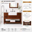 Ensemble de meuble-lavabo simple 48 po avec comptoir blanc Quartz