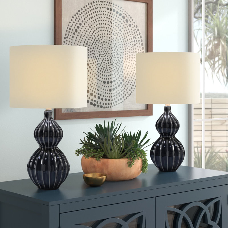 Cuthbertson 24" Table Lamp (Set of 2), Gray