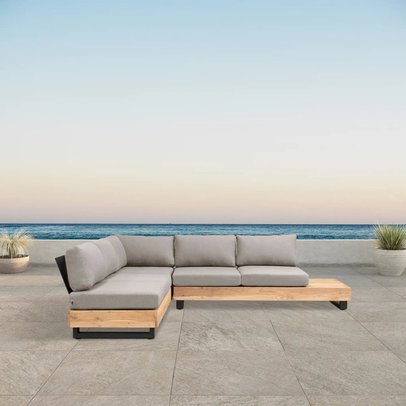Meld Outdoor 13 - Piece Conversation Set, Canvas Charcoal Sunbrella® Canvas