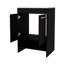 Meuble-lavabo Shell avec 2 portes et rangement ouvert, wengé