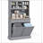 68" Kitchen Pantry Storage Cabinet with Charging Station, 2 Tilt Out Trash Cabinets and Microwave Stand, Freestanding Kitchen Hutch with Glass Doors and Adjustable Shelf-2049798503