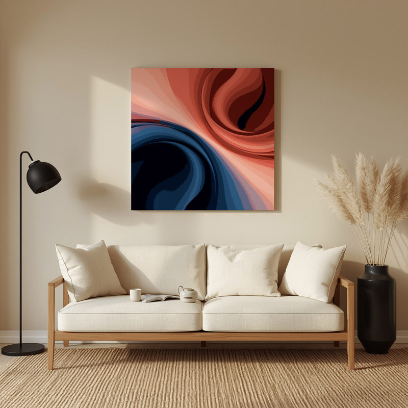 Gradient abstrait 25, art mural en métal brun, H 32 po x l 32 po