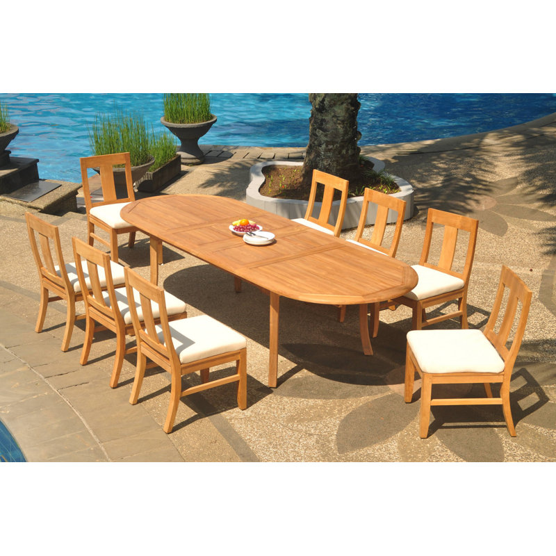 Osborne Outdoor 13 - Piece Teak Dining Set, 6, 30.5" H x 82" L x 40" W