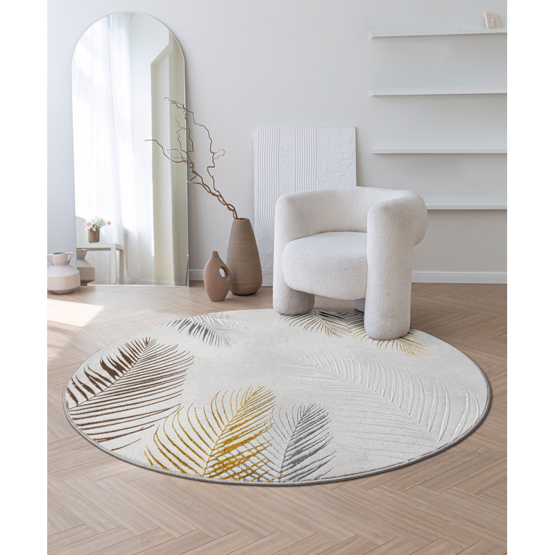 Audey Floral Area Rug, Round 200cm