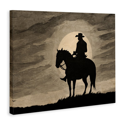 «Sunset Cowboy with Horse», art mural par Kim Allen