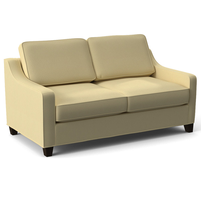 Clark 74" Square Arm Sofa Bed with Reversible Cushions, Cafelle, Dillon Buff, Innerspring