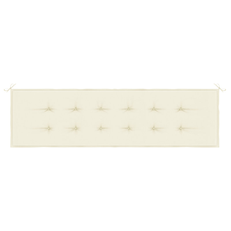 Outdoor Seat Cushion, Cream, 1.2" H x 70.9" W x 19.7" D
