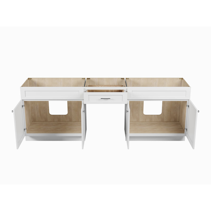 Ensemble de meuble-lavabo double 96 po Disar, Blanc