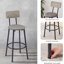 Grey Bar Table With 4 Stools, Thickened Steel Frame, Pu Soft Seat And Stool . 48.42''l X 23.55''w 35.89''h. Robust Construction, Upholstered Seats Backrests For Relaxed Seating
