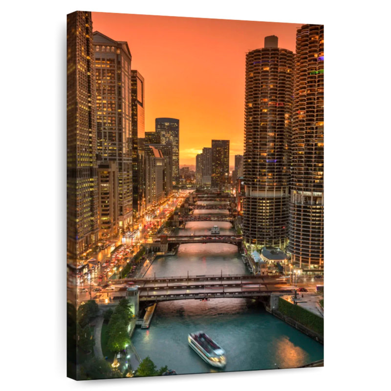 Hannes Chicago River, 30" H x 20" W
