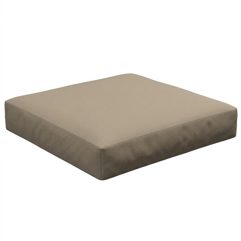 Sunbrella Outdoor Solid Knife Edge Deep Seating Cushion, 23.5 in W x 23 in D x 5 in H, Sunbrella - Canvas Taupe