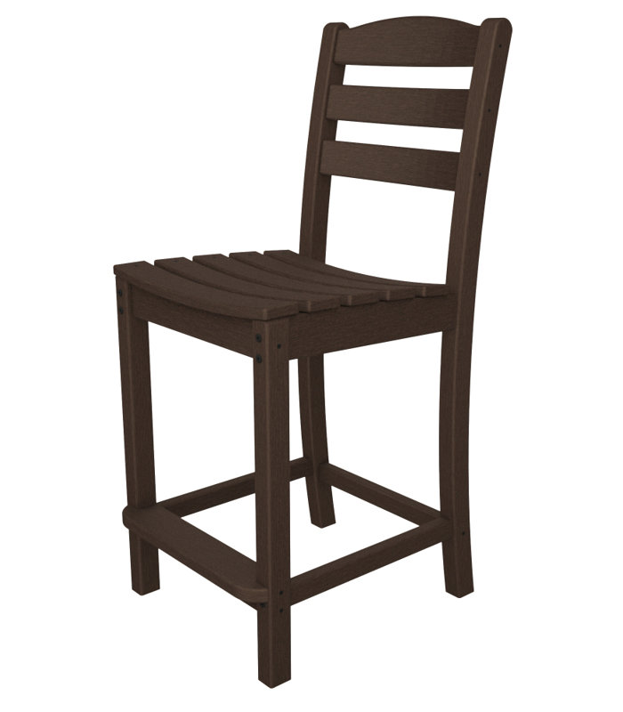 Chaise d'appoint de comptoir POLYWOOD La Casa, Acajou