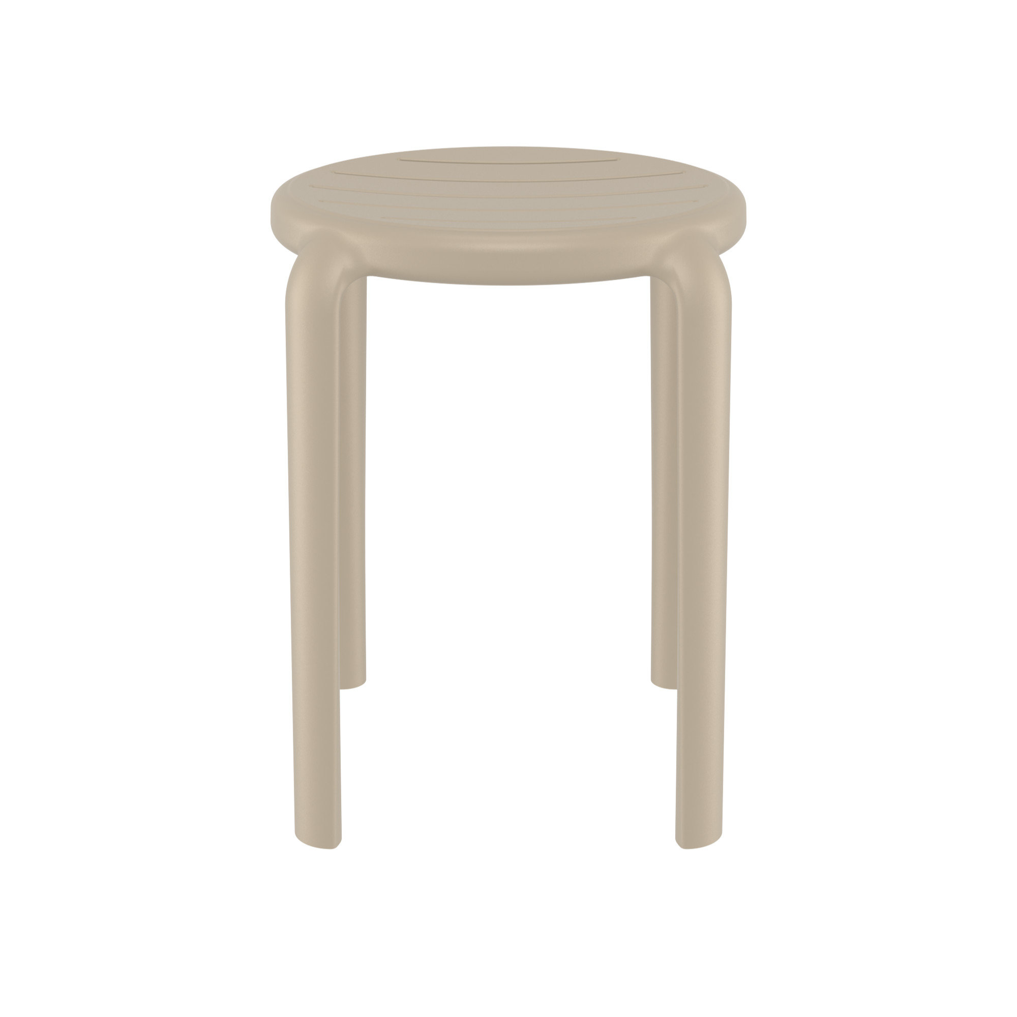 Aragons Stacking Patio Dining Side Chair, Taupe
