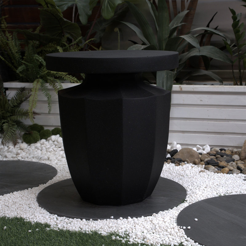 Table à fleurs d'extérieur - H 20,3 po, faux moderne pour table de jardin, utilisation à long terme