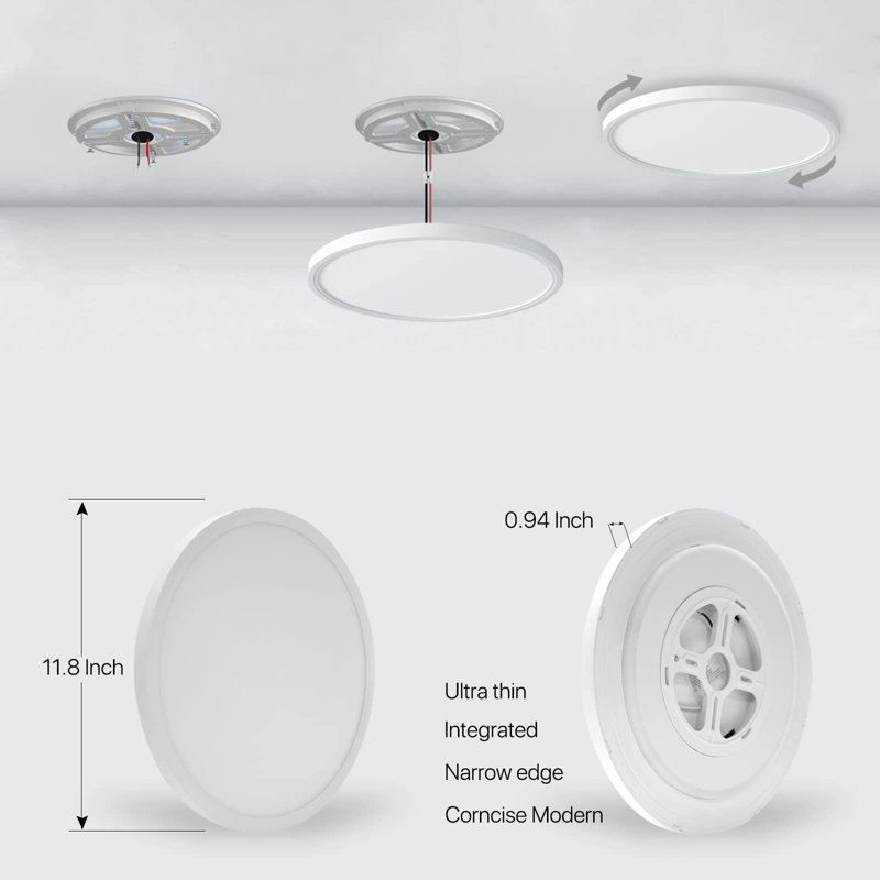 Plafonnier encastré à DEL 12 po Smart