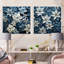 Poinsettias blancs et bleus en fleurs - Ensemble de 2 poinsettias carrés-1500217236-1500217234