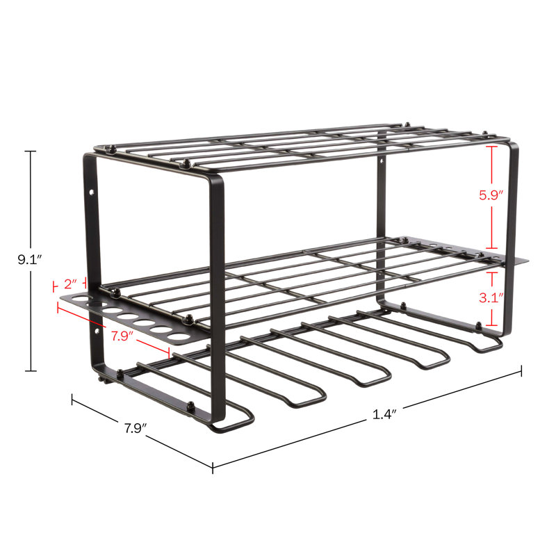 Stalwart Black Steel 3-Tier Power Tool Organizer Shelving