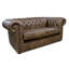 2 Seater Full Grain Leather Sofa-1820338041